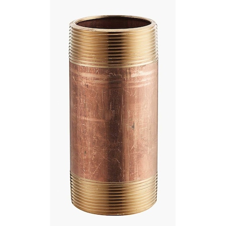Merit Brass Co 1-1/4 x 2-1/2 Lead Free Seamless Red Brass Pipe Nipple, 140 PSI, Sch. 40, Domestic 2020-250